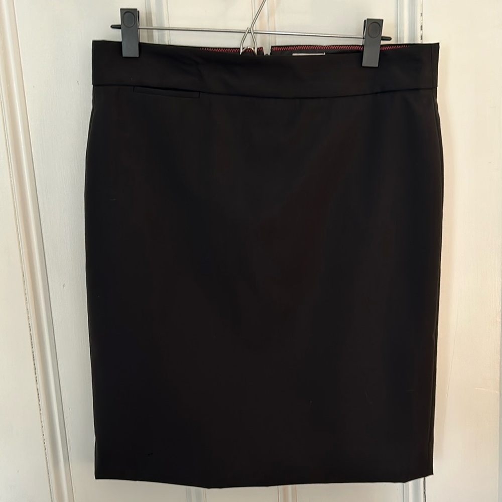 Straight black dress skirt